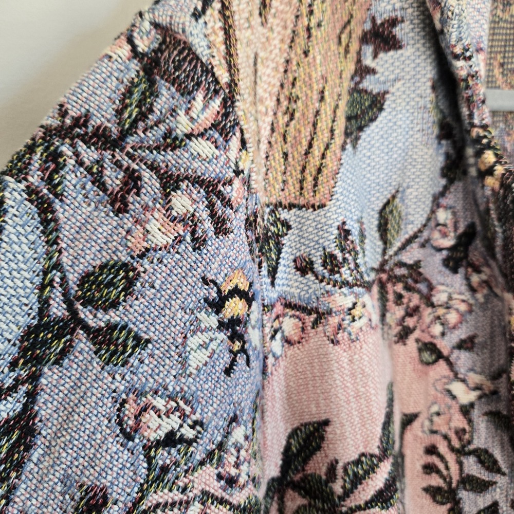 VTG Painted Pony Spring Floral Easter Nest Bumblebee Blazer Tapestry Jacket M - Picture 4 of 14